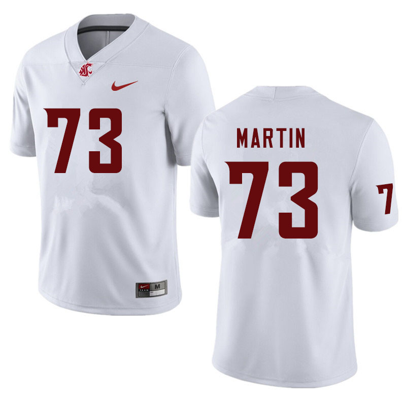 Men #73 Austin Martin Washington State Cougars College Football Jerseys Sale-White - Click Image to Close